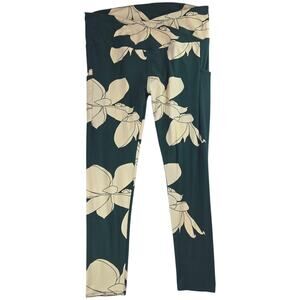 Simple Addiction | Magnolia Blooms-Cross Waistband-Pocket Leggings | Size 16-20